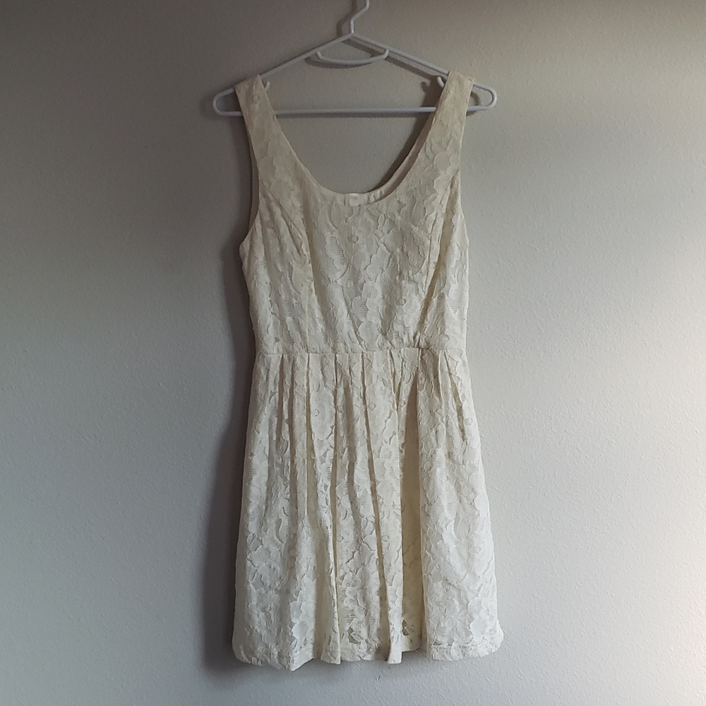 White Lace Tank Dress